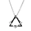 Pendant Necklaces Fashion Interlocking Square Triangle Male For Men Boy Stainless Steel Punk Geometric Stacking Gothic NecklacePendant