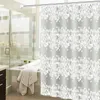 Shower Curtains Waterproof Flower PEV Curtain Bathtub Cover Liner Transparent Anti-mildew Partition