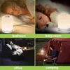 Topoch tragbare Nachtlicht-Laterne, intelligente Nachttischlampe, Kindergeschenk, Touch-Steuerung, dimmbar, wiederaufladbar, USB, Farbwechsel, RGB-LED, kabellose Camping-Beleuchtung