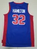 Billups 1 Wallace 3 Hamliton 32 Jersey 2003-2004 Maillots Bleu Basketball Hommes Cousu Jersey S-XXL Mix Match Order