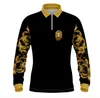 Herrskjortor Polos lyxiga krage skjortor prom högkvalitativ topps manliga kläder smal passform tee 5xl barock tryck halv blixtlås lapel pullover lösa t-shirts