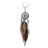 مفاتيح keychains Lanyards Dreamcatcher keychain keychain قلادة إبداعية شرابة الريشة الحرف الرئيسية سلسلة السيارة كيس الديكور مفتاح التسليم DH42Q