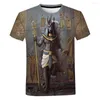Mannen T-shirts 2023 Oude Egypte 3D Print T-shirt Egyptische Harajuku Streetwear Shirt Mannen Vrouwen Mode Toevallige Korte Mouw cool Tee Tops