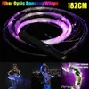 LED Stage Lighting Fiber Optic Whip USB Rechargeable 7 Colors 4 Modes Pixel Whip for Rave Party Music Festival Stage Show and Carnival Activities