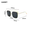サングラス KAMMPT オーバーサイズ ヴィンテージ スクエア レディース サングラス 2022 ファッション女性眼鏡高級トレンディなブランドデザイン UV400 シェード女性用 G230214