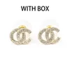 Channel Simple Small Stud Oreads Classic Lettres Gold Silver Diamond Moucles d'oreilles Boucle d'oreilles Bijoux de style concepteur Modèle d'oreilles 310h