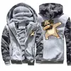 Heren Hoodies Grappige print depbing Pug Zipper Hoodie Men 2023 Winter Warm Fleece Hap Hip Dog Mens Dik Coat Plus Maatjacks