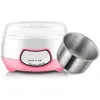 Yogurt Makers Maker Mini Automatic Machine Household DIY Tools Kitchen Appliance Stainless Steel Tank Pink 220V 230222