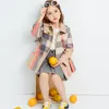 Tench Coats Girl Coats Autumn Winter Teenage Långärmad Trench Jacka barn Double Breasted Belted Windbreaker Child Söt kappa för 212Y 230223