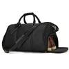 Sacs polochons Gravure au laser personnalisée Sac de voyage en cuir véritable Hommes 50CM Cow Overnight Crazy Horse Duffle