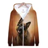 Heren Hoodies Sweatshirts Duitse Shepherd Zipper Men/Women Fashion 3D Print Harajuku pullover Long Sleeve Hoodiesmen's Patr22