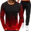 Chándales para hombre Camiseta de manga larga Conjuntos de pantalón deportivo Primavera Otoño Hombres Pantalones casuales Traje de 2 piezas Ropa masculina 230223