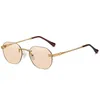 Sunglasses Metal Eyeglass Frame Men Women Fashion Frameless Eyewear 2023 Gradient Multicolor Glasses Gafas De Sol