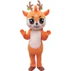 Il costume della mascotte del cervo Sika di Halloween personalizza i costumi della mascotte della festa di compleanno di Natale di formato adulto del personaggio del tema anime delle mucche dei cartoni animati
