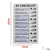 Outils De Nettoyage De Voiture Portable Rv Checklist Note Board Corvées Amovibles Réutilisable Creative Pad Pour La Maison Cam Voyager Elder Care Drop De Dhkxa