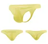 Underpants Sexy Men Thong Briefs Underwear Ice Silk Thin Panties Lingerie Brief Male Breathable T-Back Thongs
