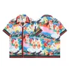 Herrskjorta sp￥rar m￤n hawaiian set tryck 2023 sommar harajuku kort ￤rmknapp skjorta strand shorts streetwear casual mens lady