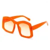 Sunglasses Unique Oversized Square Candy Color For Womne Fashion Orange Gradient Sun Glasses Female Sexy Shades Uv400 Gafas