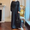 Lässige Kleider Ramadan Muslim gestreift Abaya Kleid Frauen Eid Mubarak Gebet lange Robe Dubai Türkei Islam Kaftans Abayas Vestido