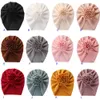 INS Fashion Baby Beanie Cap With Stereo Flower Design Hair accessories Solid Color thin style Hat