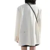 Kvinnors kostymer blazers chic Ven Fashion Women's Blazer Office Lady Long Sleeve Double-Breasted Mid-Längd Casual Coat Ladies Outerwear Stylish Top 230223