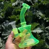 6 "Glass Bong Water Pipe14mm Bowl Reting Hookah Recycler Tobacco Bubbler