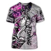 T-shirt da uomo Bella pesca camouflage 3D stampa completa T-shirt da uomo Harajuku moda camicia a maniche corte Estate street fashion taglia grande cl 022223H