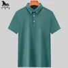 Polos homme Polo hommes M-6XL 7XL 8XL été couleur unie hommes polo à manches courtes glace soie hommes d'affaires décontracté polo 8926 230223