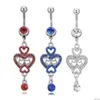 Navelklockknapp ringer D0760 Belly Ring Mix Colors Drop Leverans smycken Body Dhgarden Dhlot