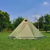 Tenten en schuilplaatsen nieuwe grote piramide tent lichtgewicht tipee tipi met fornuis jack met sneeuw rok tent wandelen luifels schuilplaats j230223