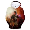 Erkek Hoodies 3D Hoodie Krop Spor Giyim Moda Sokak Stili Trend Erkek Kadınlar Uzun Kollu UNISEX HOODED SCATESTIR