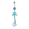 Navel Bell Button Rings D0137 Flower Belly Ring Mix Colors Drop Delivery Jewelry Body Dhgarden Dhd0G