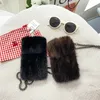 Сумки для талии мода Mini Mink Hair Swork Crossbody маленький мобильный телефон всеповначальный женский плечо 230223