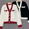 Tvådelt kläddesigner kvinnor bitar lyxdesigner kvinna tre datorer cardigan kjolar uppsättningar o nackväst kontorskläder formella set eleganta modeller s326