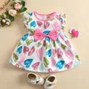 Girl Dresses Born Infant Baby Girls Summer Autumn Print Heart Sweet Valentine's Day Toddler Dress Shoe Leaf For