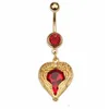 Nabelglockenknopfringe D0622 1 Farbe Herzring Rot Verkauf Piercing Körperschmuck Drop Lieferung Schmuck Dhgarden Dh7Fp