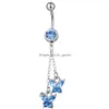 Navel Bell Button Rings D0102 Belly Ring Mix Colors Drop Delivery Jewelry Body Dhgarden Dhn35