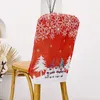 Chair Covers Christmas Dining Cover Nordic Style Gnome Print Sleeve Anti-slide Kitchen Decoration Slipcover Banquet Props