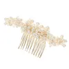 Coiffes mariée cheveux côté peigne Clips diadème forte tenue U forme à la main perle pièce pour Banquet robe de mariée NOV99