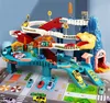 Électrique / RC Piste Électrique Rail Voiture Dinosaure Bâtiment Parking Aventure Racing Jouets Enfants Cerveau Mécanique Interactif s 230222