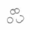 Dos boucles d'oreilles en acier inoxydable pour hommes Simple rond cercle hommes Clip oreille-crochet coréen oreille bijoux à la mode en gros