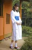 Abbigliamento etnico Abiti da casa da donna in stile giapponese Kimono Yukata con cintura in cotone Homestay Spa Colore bianco Traspirante ConfortevoleEthn