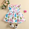 Girl Dresses Born Infant Baby Girls Summer Autumn Print Heart Sweet Valentine's Day Toddler Dress Shoe Leaf For