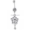 Navel Bell -knappringar D0367 Belly Ring Pink Color Drop Leverans smycken Body Dhgarden Dhegj