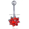 Navel Bell Button Rings D0340 Octagonal Belly Stud 14Ga 16Mm Length Drop Delivery Jewelry Body Dhgarden Dhn2F