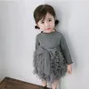 Girl Dresses Spring Born Baby Clothes Knitted Long Sleeve Dress For Infant Girls Clothing Birthday Princess Tutu