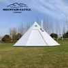 Tents and Shelters 45Person Camping Pyramid Tent 4Season Outdoor Awnings Shelter Tent Height 22m Big Backpacking Tent for Birdwatching Cooking J230223