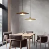 Pendant Lamps Nordic Restaurant Solid Wood Lights Japanese Dining Room Table Walnut Luxury Villa Bar Teahouse Marble Lamp