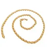 Chains Arabian Dubai Gold Plated Chain Necklace Hand Twisted Kpop In For Women Man Necklaces Fashion Jewelry Accessories