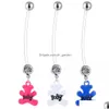 Navel Bell Button Rings D0812 Scissors Ring Clear Color Drop Delivery Jewelry Body Dhgarden Dhw3K